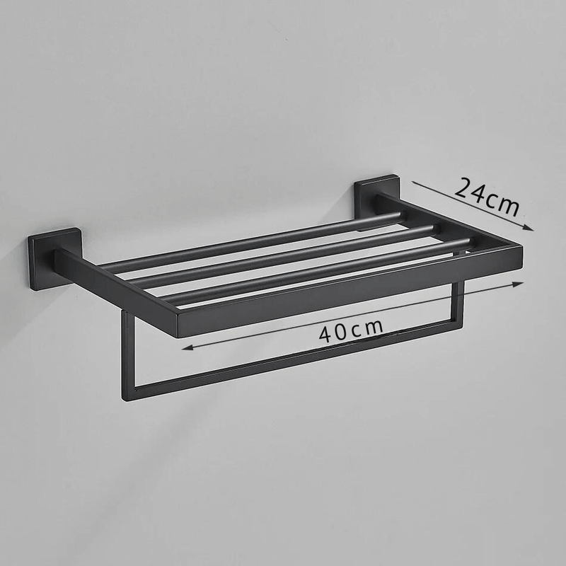 Acessórios Para Banheiro Luxury Ébano - Preto Matte