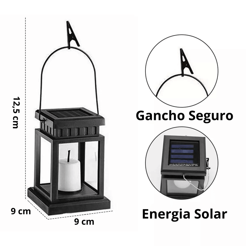 Luminária Para Jardim Solar Retrô Externa Castelo
