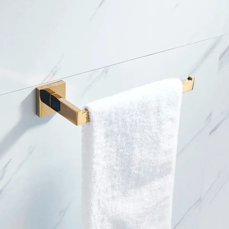 Acessórios Para Banheiro Luxury Gold Brilhante Em Aço Inoxidável