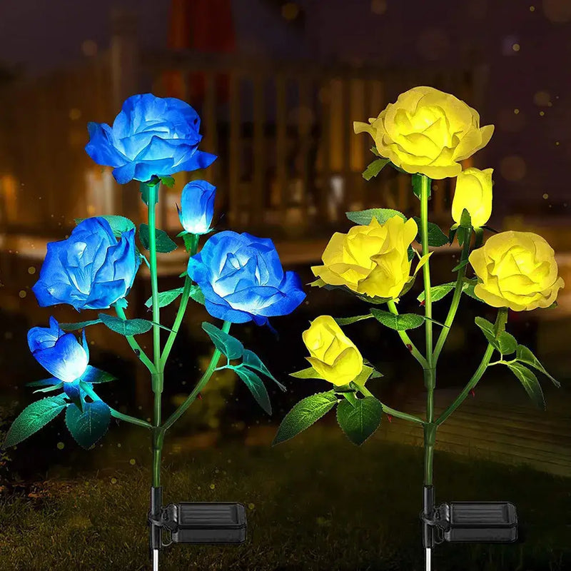 Luminária de Led Solar À Prova D'Água  Rosas