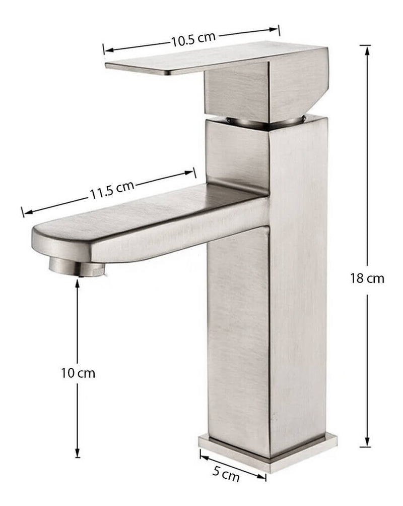 Torneira para Banheiro AquaChrome Luxo Misturador Quente e Fria Monocomando